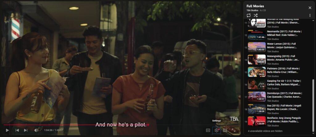 FREE Tagalog Movies: Another Legit Source Of Filipino Movies on YouTube tba studios